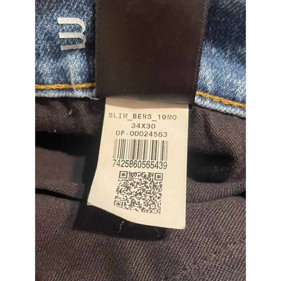 Mott And Bow Jeans Men 34X30 Blue Slim Fit Denim Cotton Stretch Classic City - Picture 8 of 10